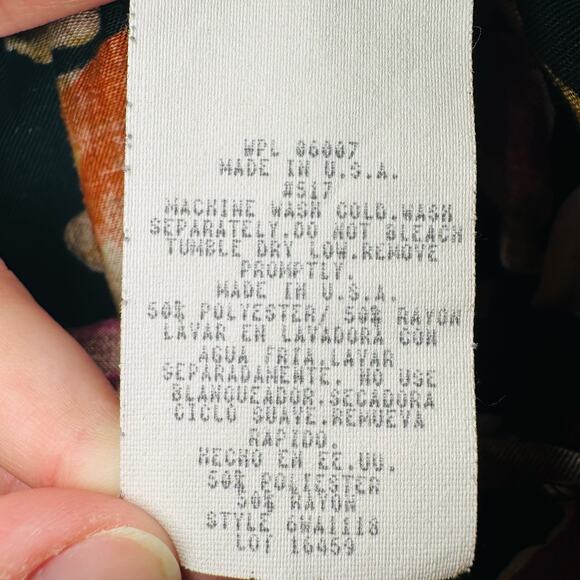 Kathie Lee Vintage Vintage Dark Academia Floral Cottagecore Pleated Skirt 14 - Picture 6 of 6